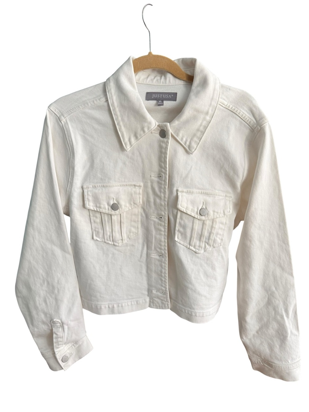 JustUSA White Denim Jacket XL